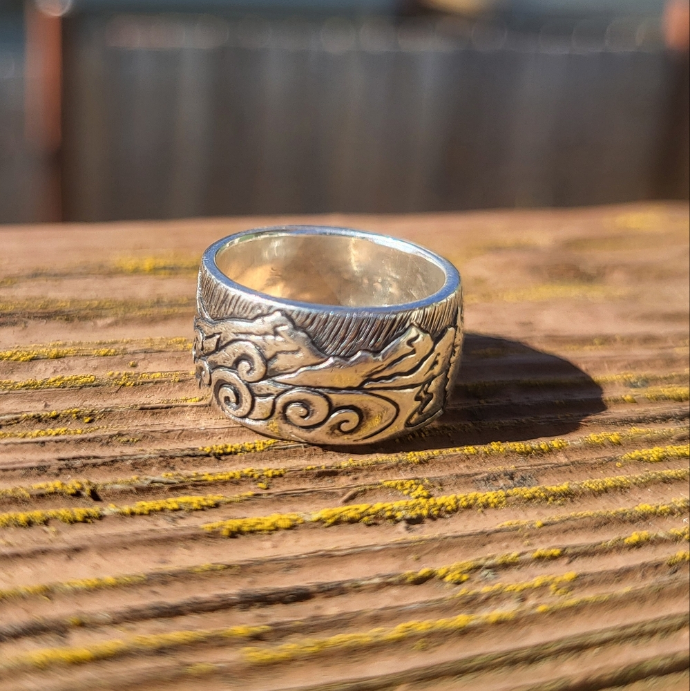 Custom Silver Magical Landscapes Ring